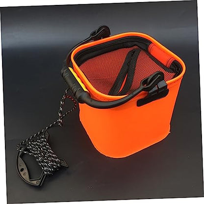 Eva Live Fish Holding Bucket Portable Insulated Fishing Basin Zipper Angling Tackle Accessory