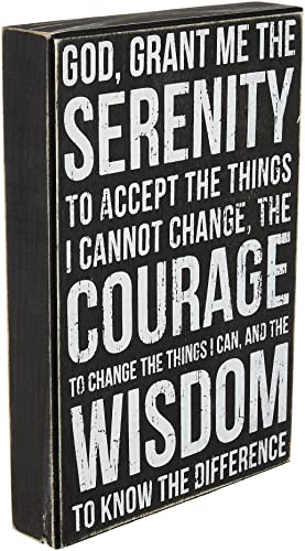 Primitives By Kathy Serenity Prayer Box Sign - color: Serenity Prayer, size: 8 x 12 Inches
