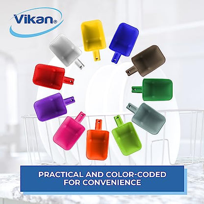 Vikan Remco 63005 Color-Coded Plastic Hand Scoop - BPA-Free Food-Safe Kitchen Utensils, Restaurant and Food Service Supplies, 16 oz, White (Pack of 3) - size: 16 oz (Pack of 3)