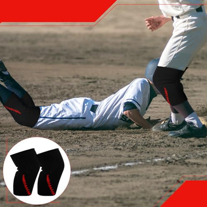 4 Pcs Baseball Sliding Knee Pad for Man Softball Baseball Sliding Mat Built in Thick Foam for Leg Sports for Wrestling Volleyball
