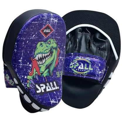 Curved Boxing Pads - Boxing Mitts and Punch Pads, Muay Thai MMA Focus Boxing Mitts Suitable for Boxing, Kickboxing, Karate, and Martial Arts - color: Dino-Blue