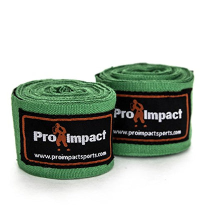 180 Inch Mexican Style Boxing Hand Wraps – Stretchable Wrist & Knuckle Support for MMA, Muay Thai, Kickboxing, Heavy Bag & Combat Training – Men & Women - color: Green