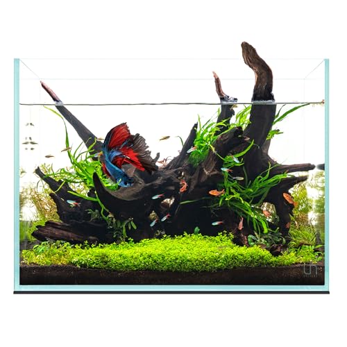 UNS Ultra Clear Rimless Tank - 11.9GAL | 45.3L - 17.71x11.02x14.17 | 45x28x36 CM, 5mm Glass Thickness, Leveling Mat Included - Low Iron, High Clarity Fish Tank w/ 45° Mitered Edge - [45T] - size: [45T] - 11.9 Gal - 17.71 x 11.02 x 14.17 in