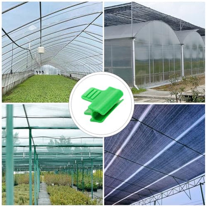 20pcs Greenhouse Plastic Clips and Garden Mesh Netting Clamps 11mm Light Buckle for Agricultural Covering and Vegetable Net Fixing