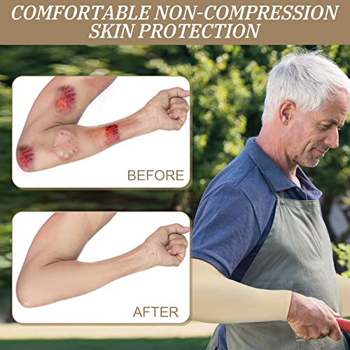 Janmercy 8 Pairs Arm Sleeves Thin Skin Protectors - color: White, Beige