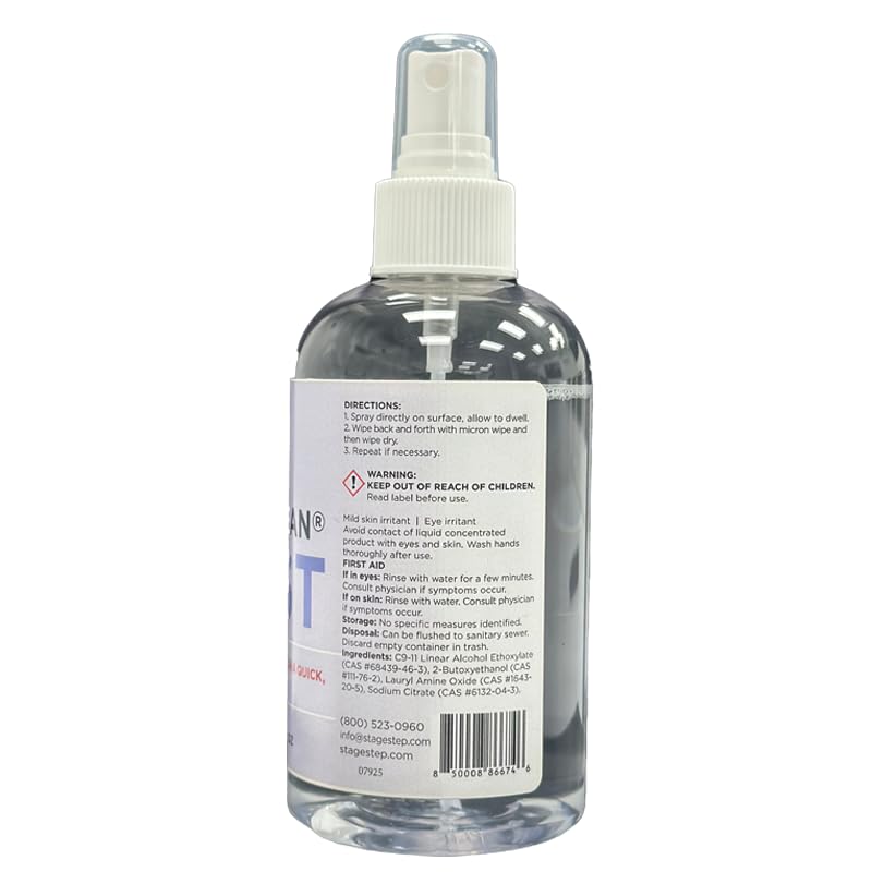 ProClean Mist Ready-to-Use Spray Cleaner – No Rinse Needed – Removes Tap Shoe Marks, Scuffs & Grime – Spot Cleaner for Dance Floors & Non-Porous Surfaces – 8 oz Bottle