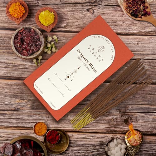 KarmaPledge Dragons Blood Incense Sticks, Burn Time 45-60 Min, 100 Sticks - color: Dragons Blood