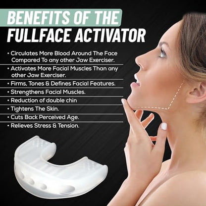 Transparent Silicone Jaw Exerciser - Non-Toxic & Free of Dyes - 3 Resistance Levels Jaw Trainer - Jaw Strengthener & Face Exerciser - Ideal Mewing Device and Jaw Training