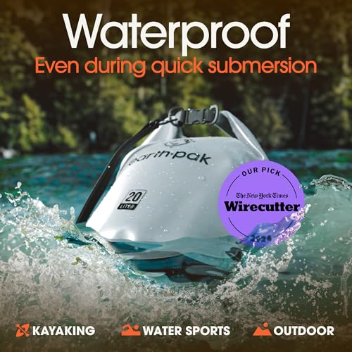 Earth Pak Waterproof Dry Bag - Roll Top Waterproof Backpack Sack Keeps Gear Dry for Kayak with Waterproof Phone Case - color: Clear, size: 10L