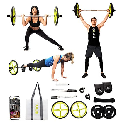 AXLE Home Gym Workout Barbells - Barbell Weight Set for Strength Training