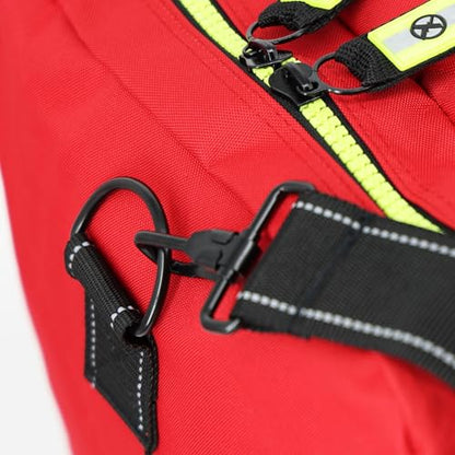 Lightning X Firefighter Turnout Gear Package - Gear Bag, SCBA Mask Bag, Fire Glove Strap, Shoulder Strap - color: Red