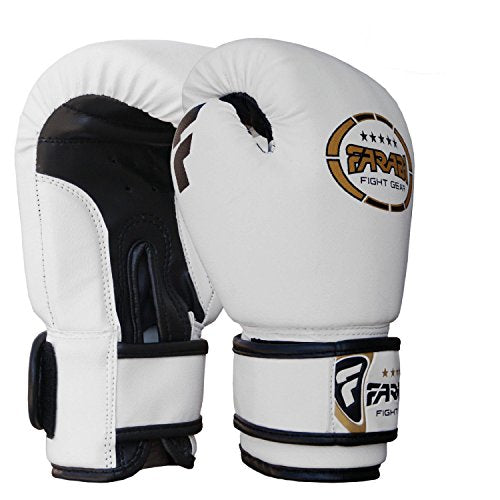 Farabi Boxing Gloves Kids Junior Muay Thai Kick Boxing Training MMA Punching Bag - color: White, size: 4OZ