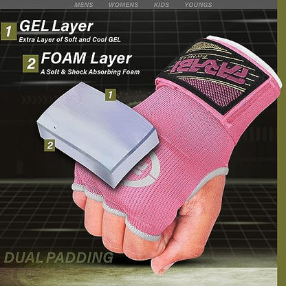 FARABI Kids Hybrid Boxing Inner Gloves Punching Boxing Gloves - color: Pink (Pack of 2)