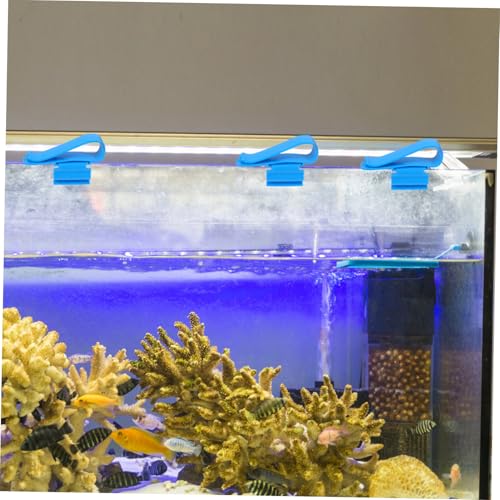 6pcs Aquarium Hose Clamp Plastic Clips for Water Pipe Fixing Multi-Functional Accessories for Fish Tank and Aquarium Dosing Pump Tubes - color: Blue