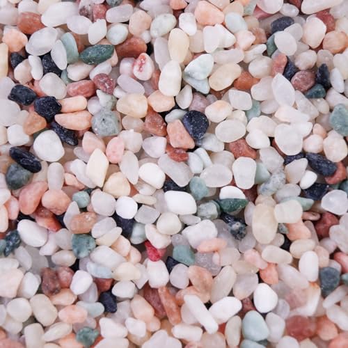 5lb Pea Silica Gravel Decorative Rocks, Polished Pebbles Ideal for Fish Tank, Vases, Succulents, Home Decor and Garden Landscaping, Countryside - color: Countryside