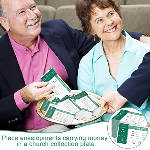 Woanger 500 Count Tithes and Offering Envelopes for Donation Envelope Bill Size Checks and Cash for Tithes and Offering(Stylish) - style: Stylish