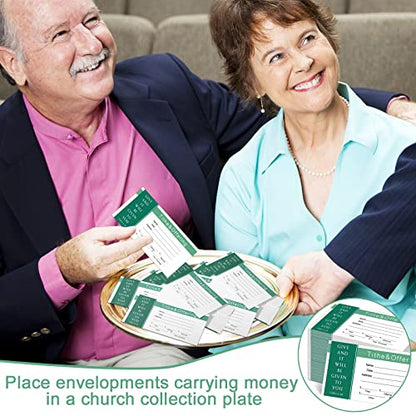 Woanger 500 Count Tithes and Offering Envelopes for Donation Envelope Bill Size Checks and Cash for Tithes and Offering(Stylish) - style: Stylish