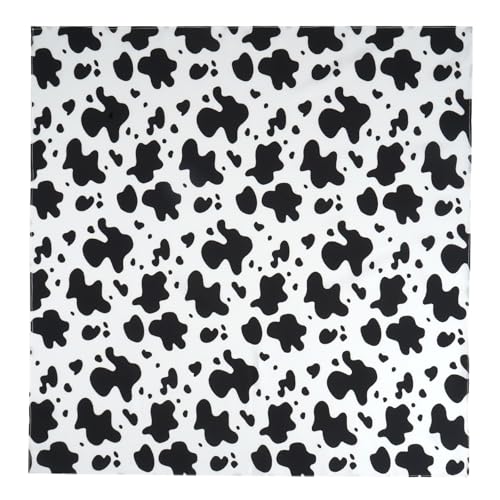 GERINLY Silk Hair Scarf Animal Print Leopard Neck Scarf Summer Neckerchief for Women Bag Purse Accessory - color: White