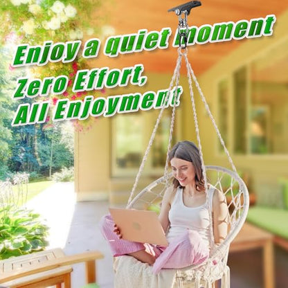 2Pcs Swing Hanger 360° Swivel Hook Swing Ceiling Mount Hanging Chair Hanger | 1000 LBS Capacity Punching Bag Mount Swing Hardware for Hammock Chair, Porch Swings, Aerial Silks, Gymnast Ring, Heavy Bag - color: 360° Swivel Dual U-ring Swing Hanger ( 2 Pack