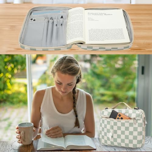 Bible Cover Case for Women Large Bible Cover for Girls Bible Study Supplies Accessories with Handle and Shoulder Strap | Durable - color: Light Green