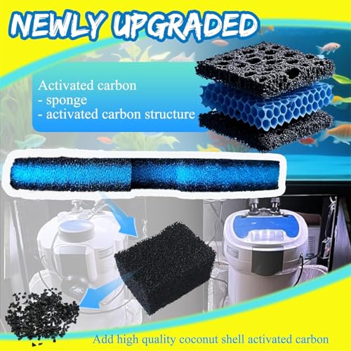 Premium Replacement Sponges for Aquariums Canister Replacement Sponges Filter Pad for Aquariums Canister Universals Air Filter Impregnated Sheet Pad