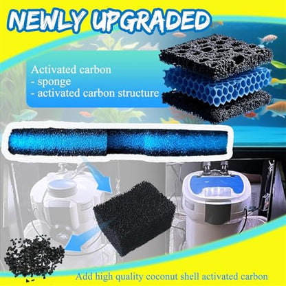 Premium Replacement Sponges for Aquariums Canister Replacement Sponges Filter Pad for Aquariums Canister Universals Air Filter Impregnated Sheet Pad