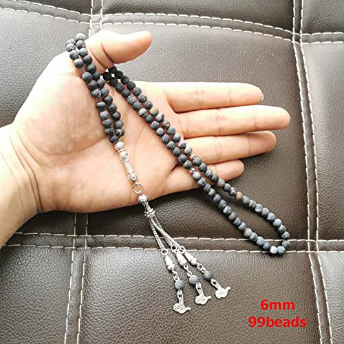 albasha Tasbih 99 beads Natural weathered agate stone Misbaha Muslim Eid gift islamic bracelet
