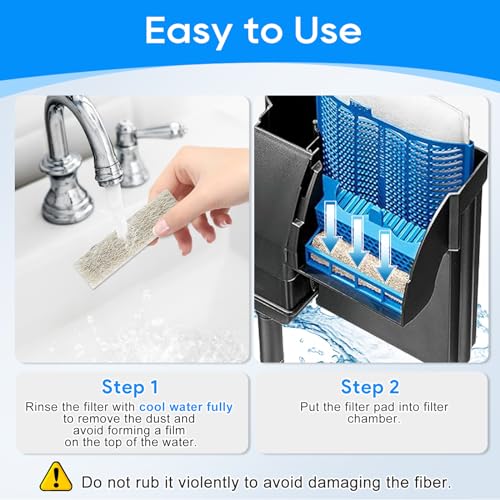 12PCS Ammonia Reducer Filter Pads Compatible with Aqueon Filter 10, Fish Tank Filters Replacement Filter Cartridges for Aqueon Quietflow LED PRO & SmartClean Aquarium Fish Tank Power Filter