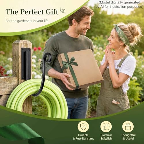 Garden Hose Holder Outside: 2 Pack Wall Mount Water Hose Holder - Heavy Duty Garden Water Hose Hanger for Outside Hose Storage - color: A-2PCs-8“