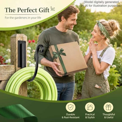 Garden Hose Holder Outside: 2 Pack Wall Mount Water Hose Holder - Heavy Duty Garden Water Hose Hanger for Outside Hose Storage - color: A-2PCs-8“