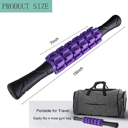 Muscle Roller Stick Massager for Leg & Body, Lymphatic Body Roller Liposuction Massager Stick Relief Sore Muscle Tightness for Athletes, Yoga, Physical Therapy Liposuction