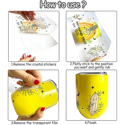 UV DTF Cup Wraps Transfer - 8 Sheet Transfer Sticker for 40 oz, Fish,Camper, Kangaroo, Tent Design (P1) - color: P1