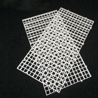 4pcs Aquarium Lid Hood Fish Tank Top Cover Terrarium Lid Plastic Grid Panel Egg Crate Grate with 6 Aquarium Glass Cover Board Clip Fish Tank Lid Anti-Jumping Net Cover (Black,11.6*11.6inch) - color: Black