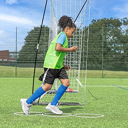 FORZA Agility Rings [12 Pack] | Speed & Agility Training Equipment for Athletes - Available in 10 Colors - color: Black
