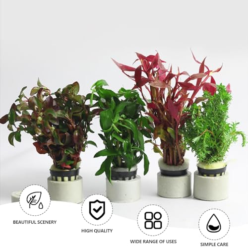 Aquatic Plants Fixed Set 5pcs Aquarium Plant Weights Pot and 5pcs Planting Cup with 5pcs Fixing Cottons Aquarium Accessories (15)