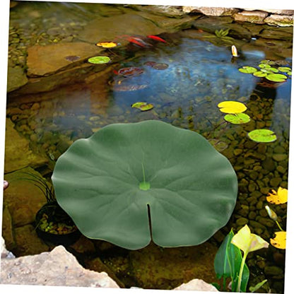 Mobestech 4sets 20pcs Floating Leaves Decoration Simulated Water Lily Pads for Ornaments Lightweight Faux Leaves for Home Outdoor Fountain Displays 20pcs*4