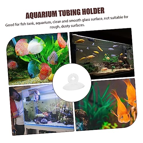 FOMIYES 25pcs Aquarium Suction Cup Clips for Fish Tank Hose Clamp Holders Durable Airline Support for Aquarists and Shrimp Breeders Easy to Install and Use