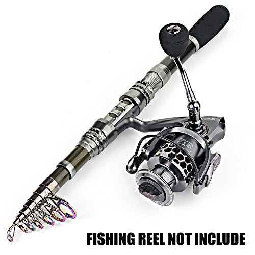 Sougayilang Fishing Rod Reel Combo with Telescopic Fishing Pole Spinning Reel Carrier Bag for Travel Saltwater Freshwater Fishing - size: 5.91 ft, style: C-only Fishing Rod