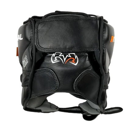 RIVAL Boxing RHG10 Intelli-Shock Headgear, D3O Front and Side Padding, Hook and Loop Back Adjustment with Lace on Top, and Anatomical Rear Head Pad Every Time - color: Black, size: Large