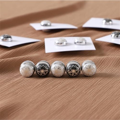 12 Pcs Hijab Magnets Round Veil Weights Muslim No-Snag Hijab Pins Multi-Use Buttons for Cardigan Scarves Cufflinks Decorate