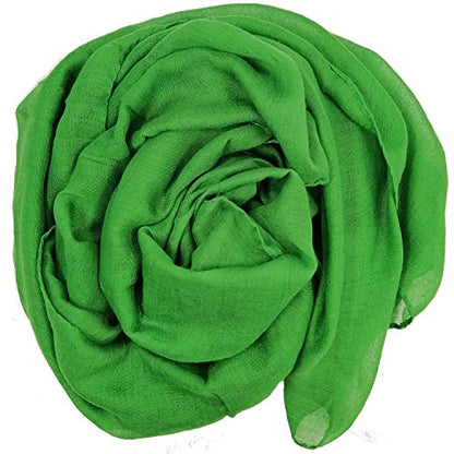 woogwin Women's Scarf Lady Light Soft Fashion Solid Shawl Wraps - color: Green2