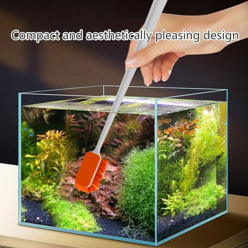 Long Handle Fish Tanks Scrubber for Glass Aquariums Double Bristle Washing Scrubber Long Handle Brush Aquarium Cleaning Tools