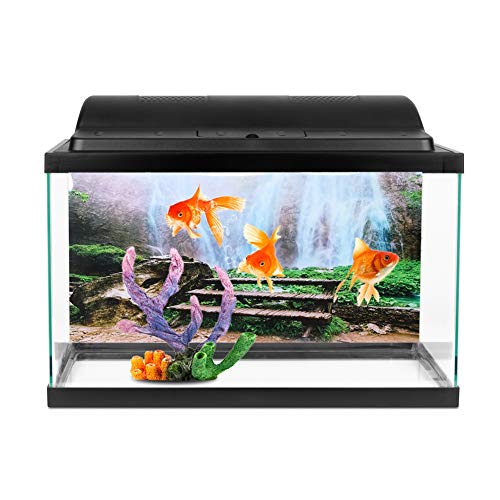 Aquarium Background Sticker, Fish Tank Decorative PVC Sticker, Non - Landscape Image with High Transparency for Aquarium or Fish Tank (61 * 41cm) - size: 61*41cm