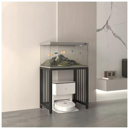 zktoermn Metal Display Stand & Fish Tank Stand, High Load-Bearing Storage Shelf With Anti-Slip Feet For Aquarium, Boutique, Exhibition Hall, Living Room(Black,50x40x70cm) - color: Black, size: 50x40x70cm