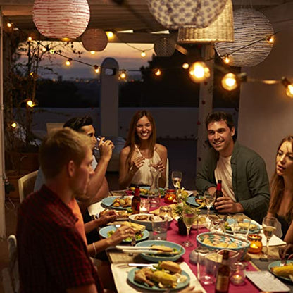 Zuske Outdoor String Lights, 150FT Patio Lights with 75 Shatterproof G40 Globe Bulb(3 Spare), Waterproof Connectable Dimmable LED Hanging String Lights for Outside Backyard Porch Balcony(2x75FT) - size: Electric-150FT