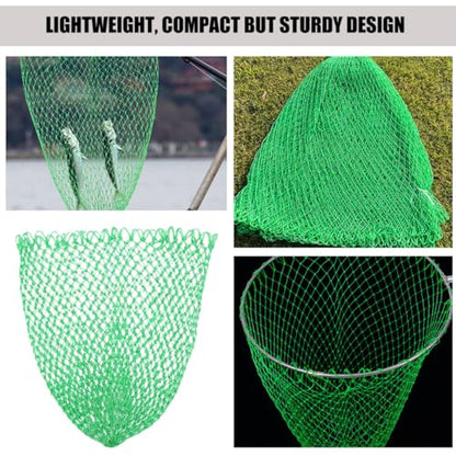 Luxshiny Fishing Landing Net Replacement Head Thickened Multi-Strand Nylon Fish Catching Net for Freshwater and Saltwater Use Accessory for Anglers