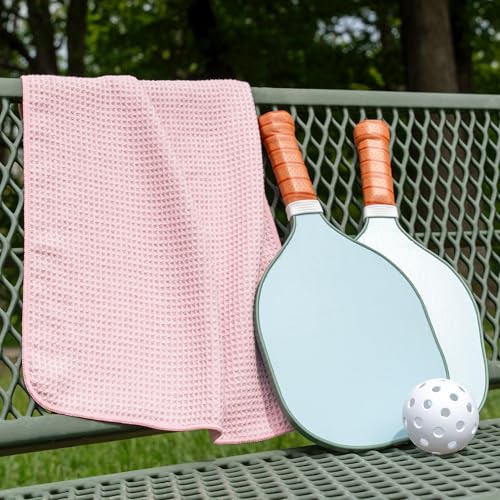 S&T INC. Microfiber Gym Towels, Yoga Towel for Home and Gym Bag, 16 Inch x 27 Inch, 3 Pack - color: Honeycomb Pink