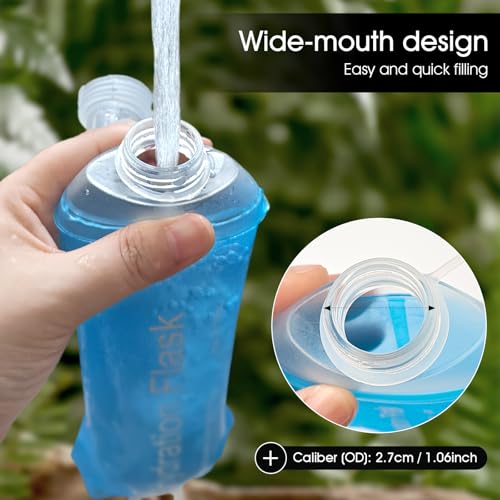 GUYI GYGYL Soft Flask, Collapsible Water Bottle for Sports, 150ml Blue 2pcs - color: 2Pcs 150ml Blue