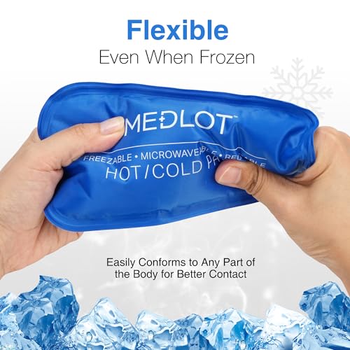 LotFancy Gel Ice Packs, 2pc Reusable Hot Cold Pack for Therapy, Heating Cooling Gel Pad, Pain Relief for Face, Head, TMJ, Wisdom Teeth, Oral Facial Surgery, Sport Injuries, Migraine, Muscle Joint - style: 7.5 x 3.75in (2 Pack for Face Wrap)