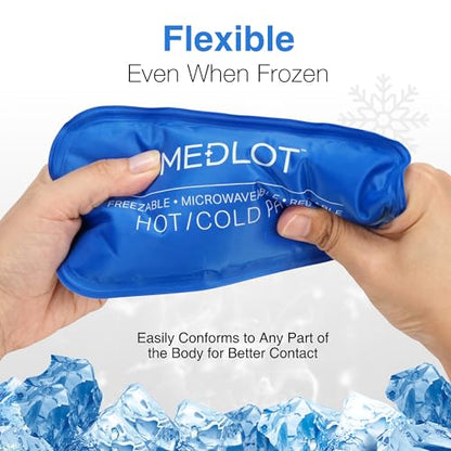 LotFancy Gel Ice Packs, 2pc Reusable Hot Cold Pack for Therapy, Heating Cooling Gel Pad, Pain Relief for Face, Head, TMJ, Wisdom Teeth, Oral Facial Surgery, Sport Injuries, Migraine, Muscle Joint - style: 7.5 x 3.75in (2 Pack for Face Wrap)